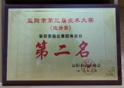 益阳市第三届武术大赛套路比赛团体第二名